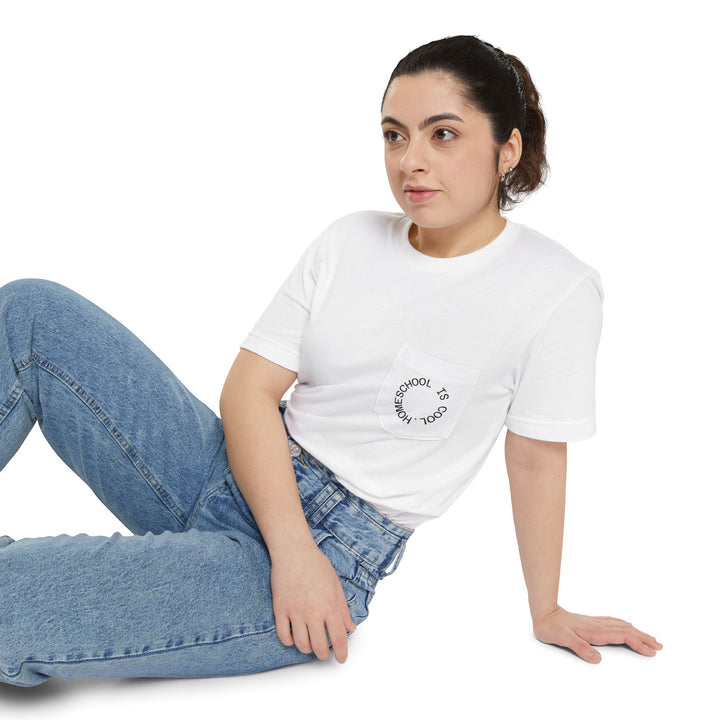 Unisex Pocket T-Shirt | Homeschool is Cool - Casual Tee, Homeschool Gift, Everyday Wear, Comfortable Style